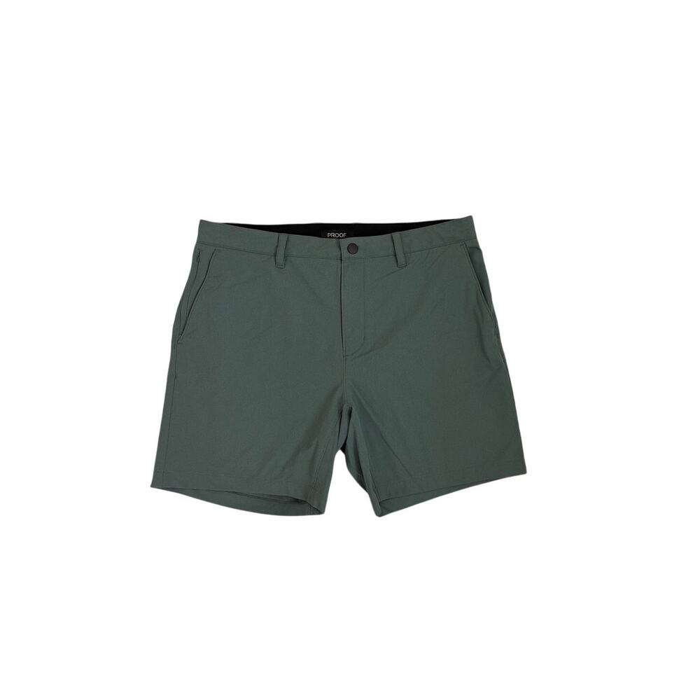 Proof Huckberry Nomad Shorts Green Dri-fit Hybrid Athletic Chino Shorts Size 34